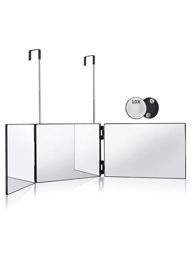 360° Trifold Mirror – Adjustable & Foldable for Self Haircuts