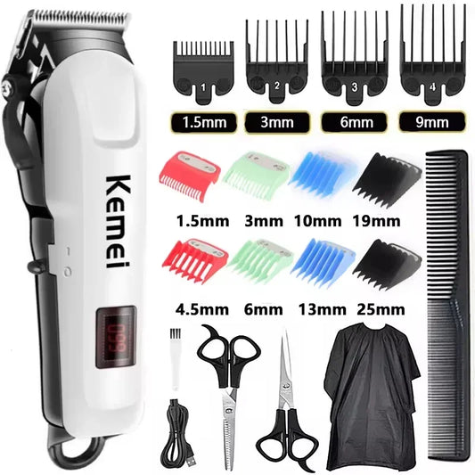 809A Professional Wireless Hair Clipper – Rechargeable Trimmer for Men