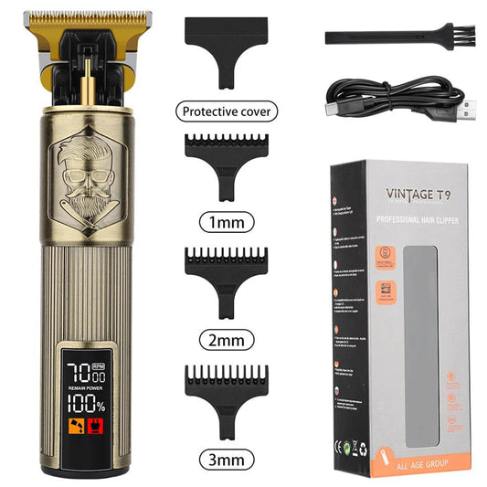 T9 Dragon Hair Clipper – Vintage LED Trimmer