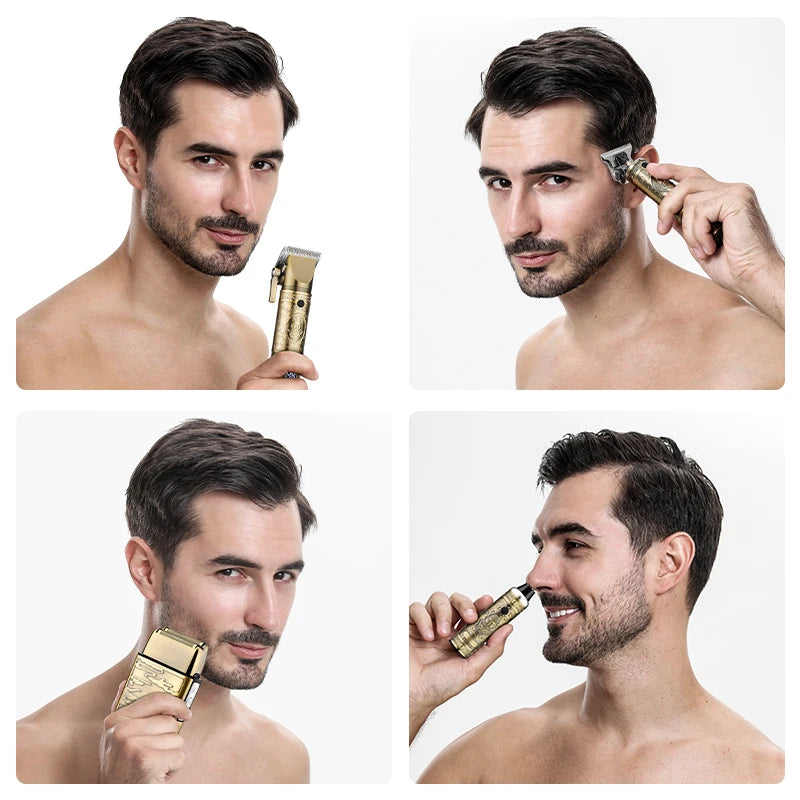 Resuxi 740 Hair & Nose Trimmer Set – All-Metal Electric Shaver