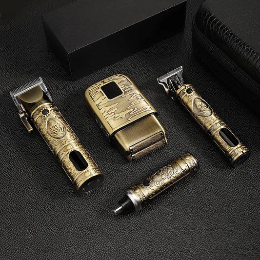 Resuxi 740 Hair & Nose Trimmer Set – All-Metal Electric Shaver