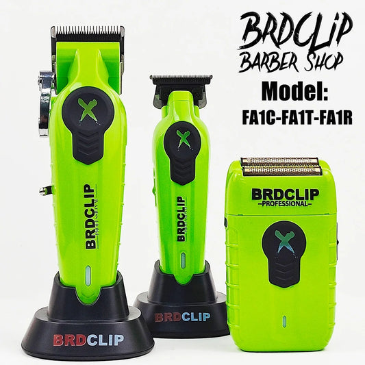BRDCLIP FA1 Series – Pro Hair Clipper & Trimmer Set (8000RPM, DLC Blade)