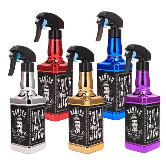 500ML Hairdressing Spray Bottle – Plated Atomizer for Barbers