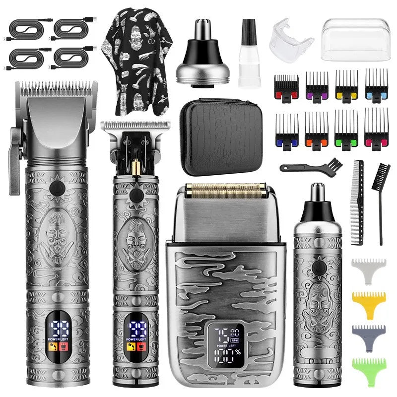 Resuxi 740 Hair & Nose Trimmer Set – All-Metal Electric Shaver