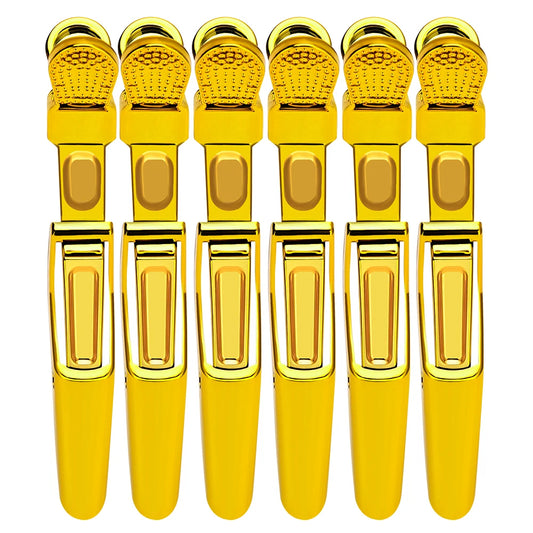 6pcs Golden Hair Clips – Alligator Sectioning Clamps
