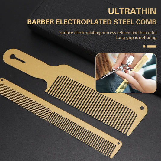 Stainless Steel Barber Comb – Hair Cutting Tool