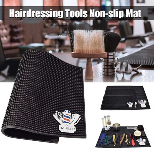 Non-Slip Barber Station Mat – Tool Organizer Pad