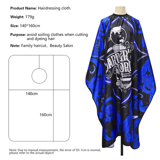 Blue Hairdressing Cape for Salon Use